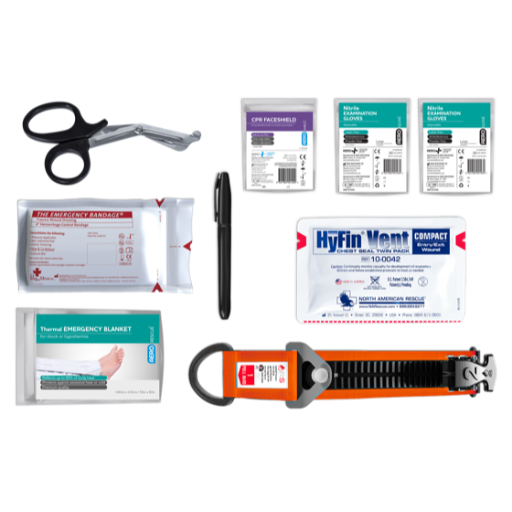RAPIDSTOP Bleeding Control Kits - Medium, Tactical Pouch, None contents 